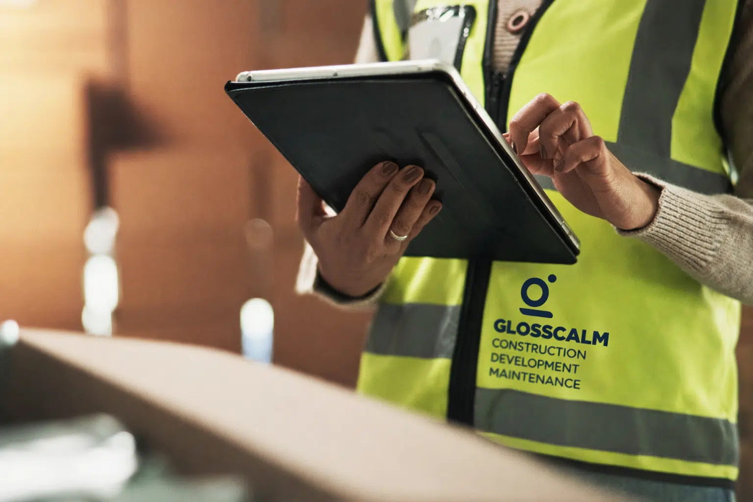 Glosscalm employee carrying out a fire risk assessment